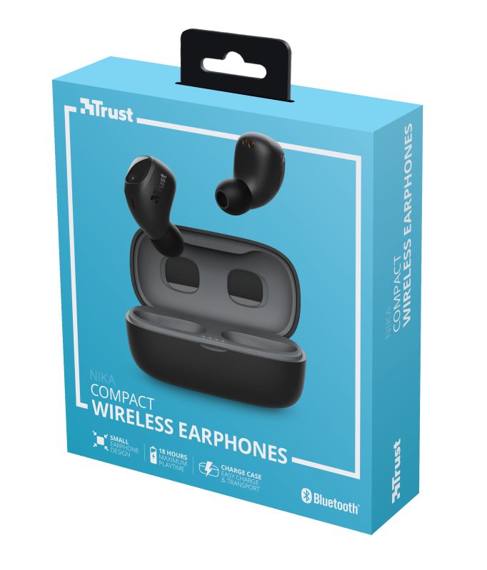 Trust Nika Compact Bluetooth Wireless Earphones Black