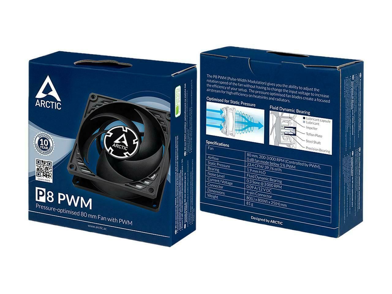 Arctic P8 PWM (Black/Black)