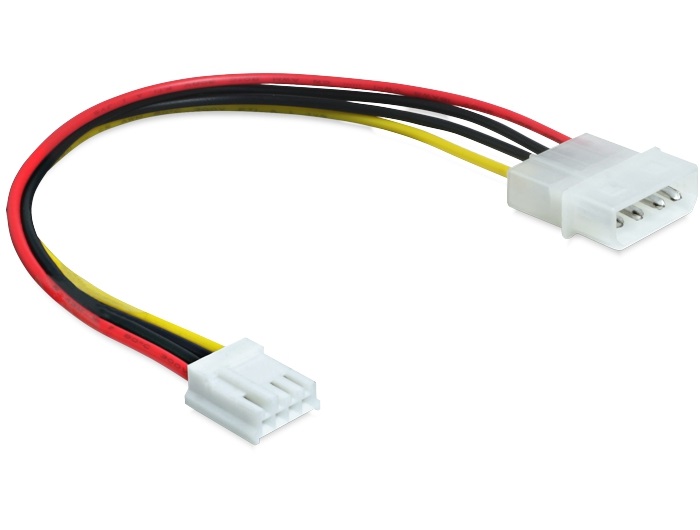 DeLock Cable Power 4 pin male > 4 pin floppy female 24cm