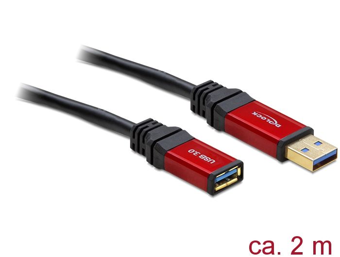 DeLock Extension Cable USB 3.0 Type-A male > USB 3.0 Type-A female 2m Premium