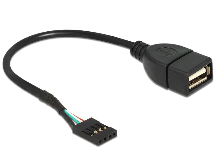 DeLock USB Pin header female > USB 2.0 type-A female 20cm Cable