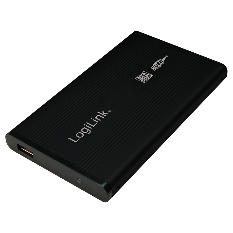 Logilink 2,5" SATA USB 2.0 Aluminium Black