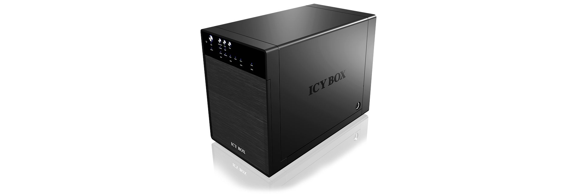 Raidsonic IcyBox IB-3640SU3 External 4x JBOD enclosure with eSATA and USB 3.0 for 3.5" SATA hard drives