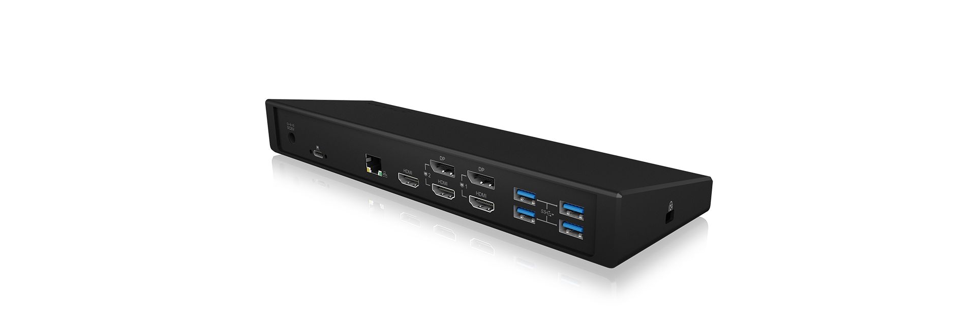 Raidsonic IcyBox IB-DK2244AC USB Type-C DockingStation with triple video output
