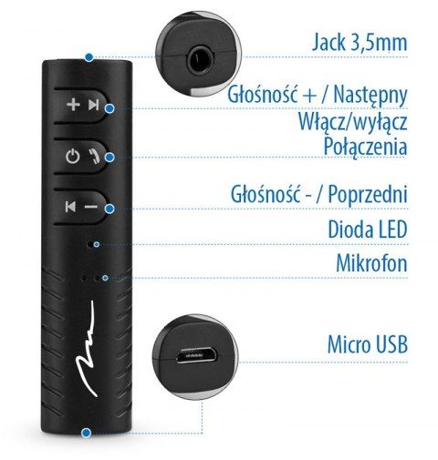 Media-Tech Bluetooth Audio Adapter Black