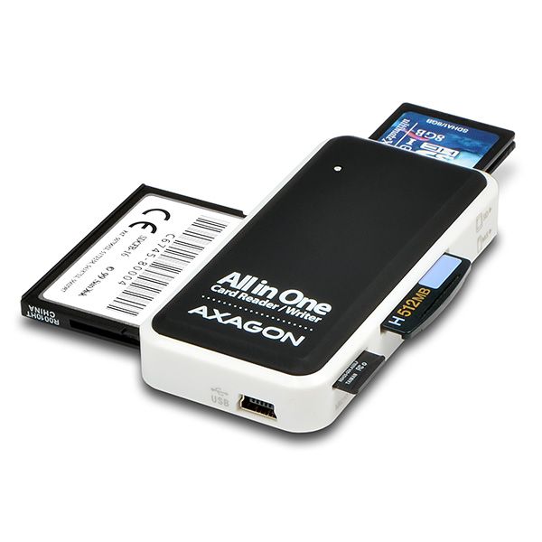 AXAGON CRE-X1 External 5-slot CardReader Black/White