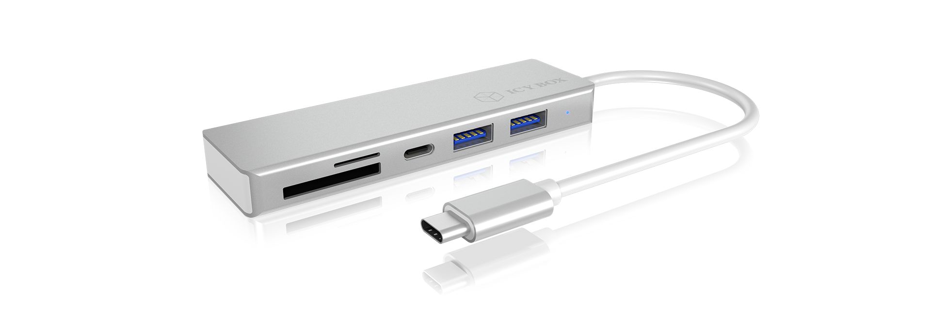Raidsonic IcyBox IB-HUB1413-CR USB 3.0 Type-C USB hub with 3 USB ports and multi-cardreader