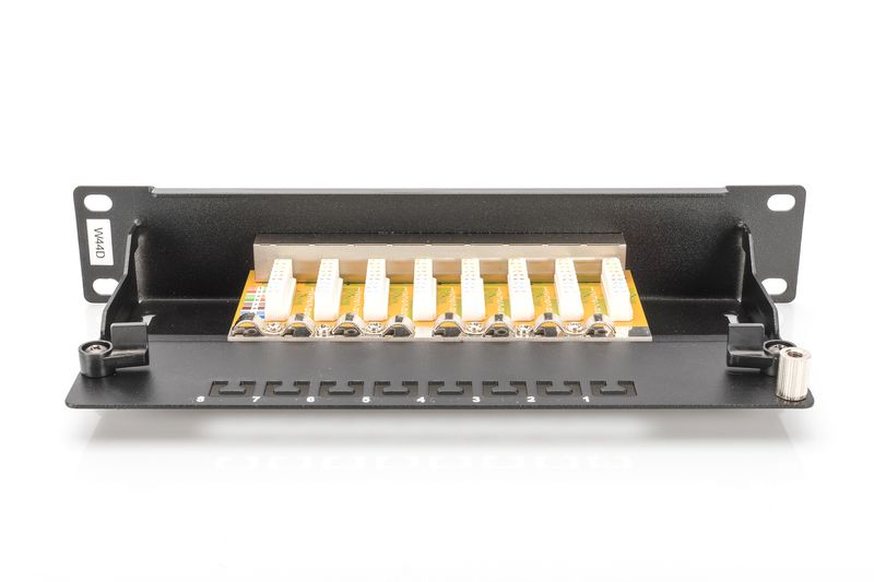 Digitus CAT6 8-port Patch Panel Shielded Class E RAL 9005 Black