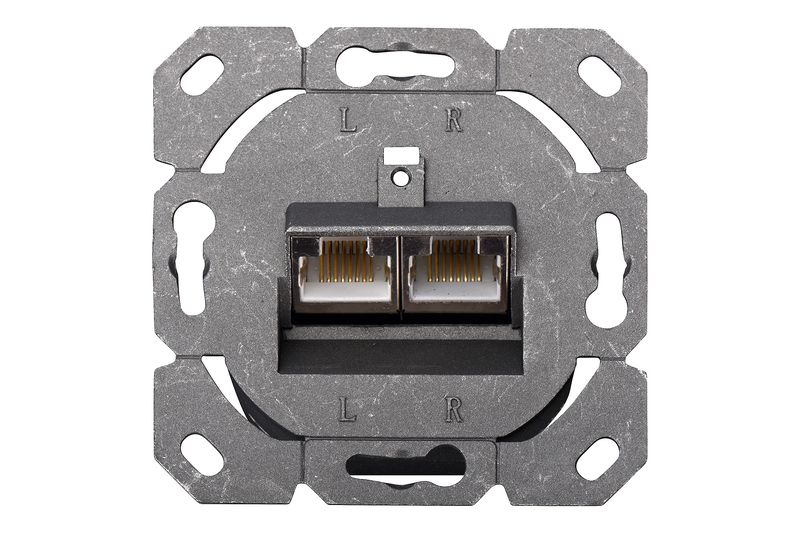 Digitus CAT6 Wall Outlet Shielded 2xRJ45 Pure White