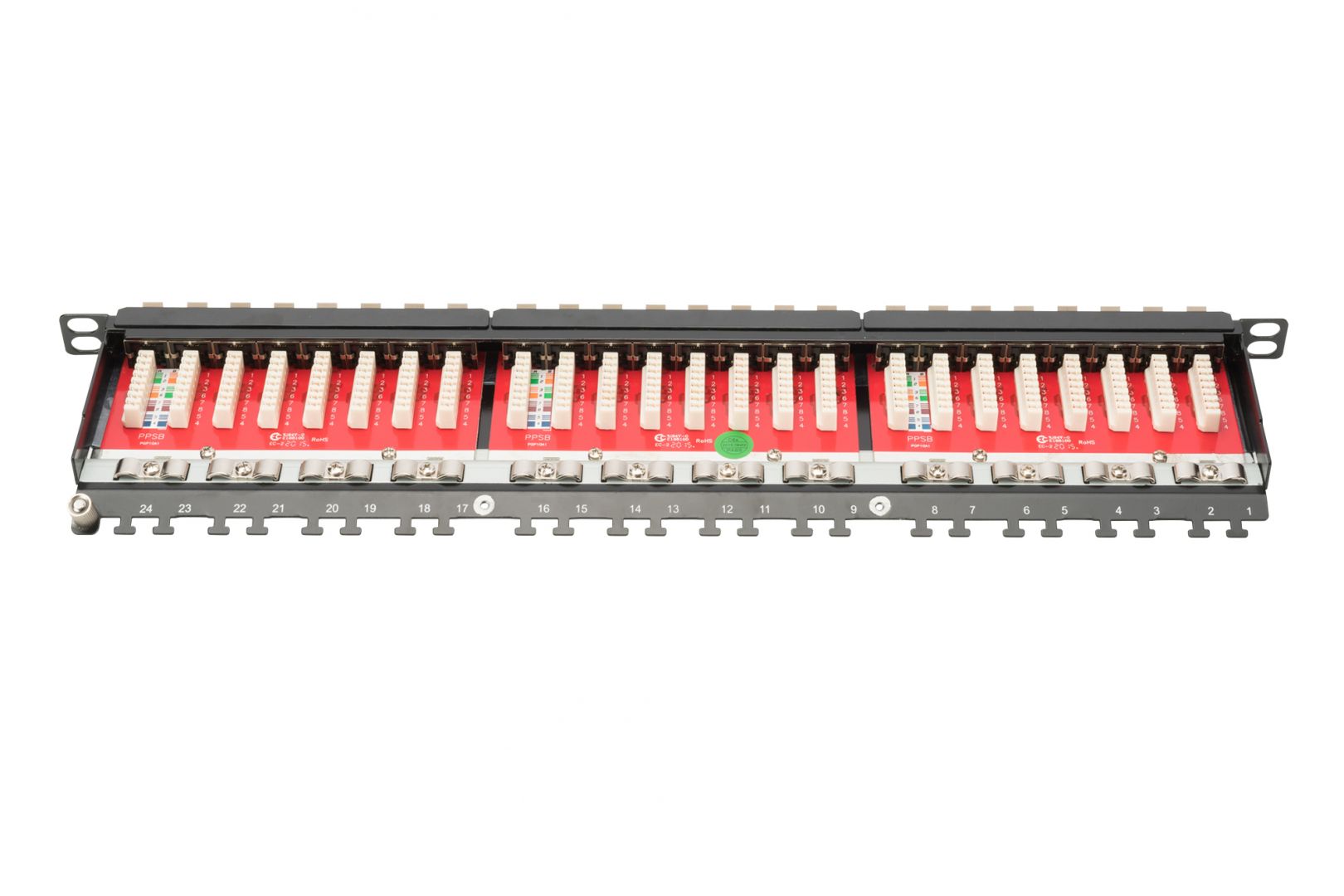 Digitus CAT 6A Class EA patch panel, shielded, 0.5U