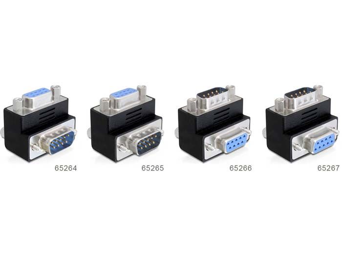 DeLock D-Sub 9 pin male > female 90° angled Adapter
