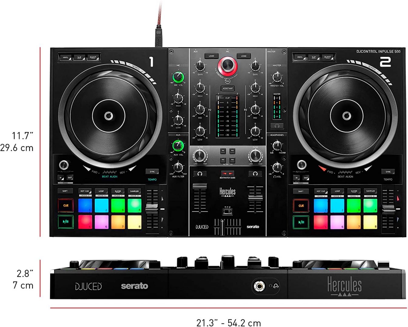 Hercules DJ Control Inpulse 500 Keverőpult Black