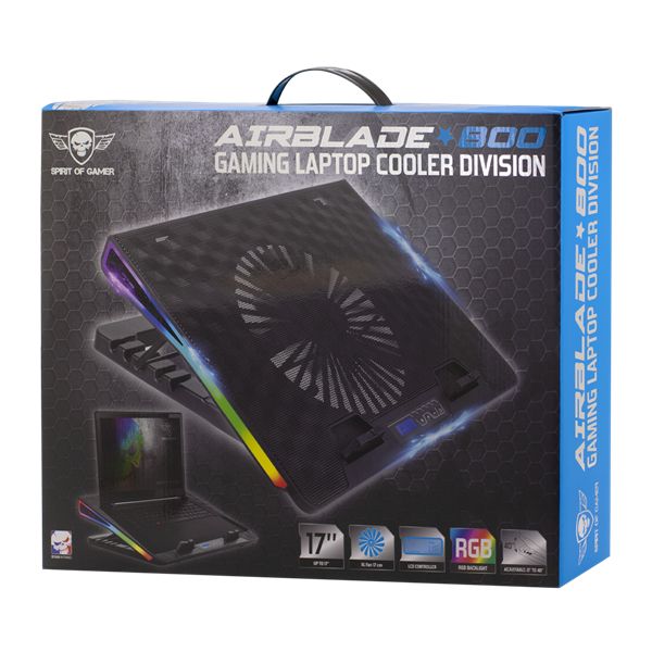 Spirit Of Gamer AirBlade 800 RGB Gaming Laptop Cooler Division Black/RGB