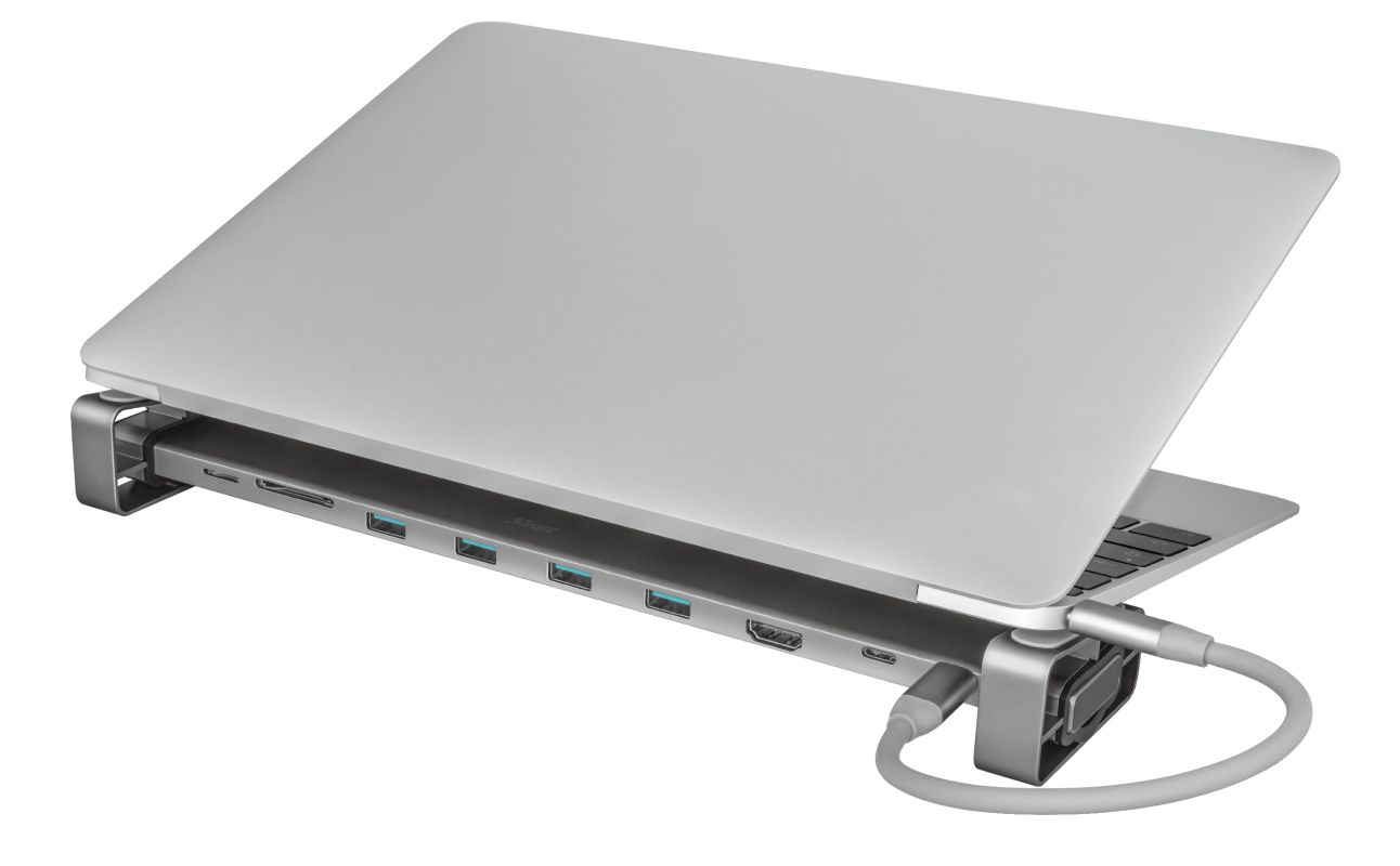 Trust Dalyx Aluminium 10-in-1 USB-C Multi-port Dock