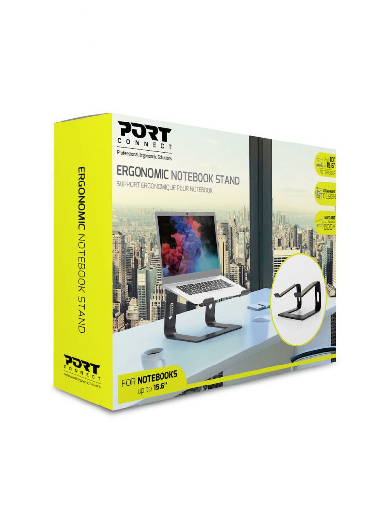 Port Designs Ergonomic Notebook Stand Black