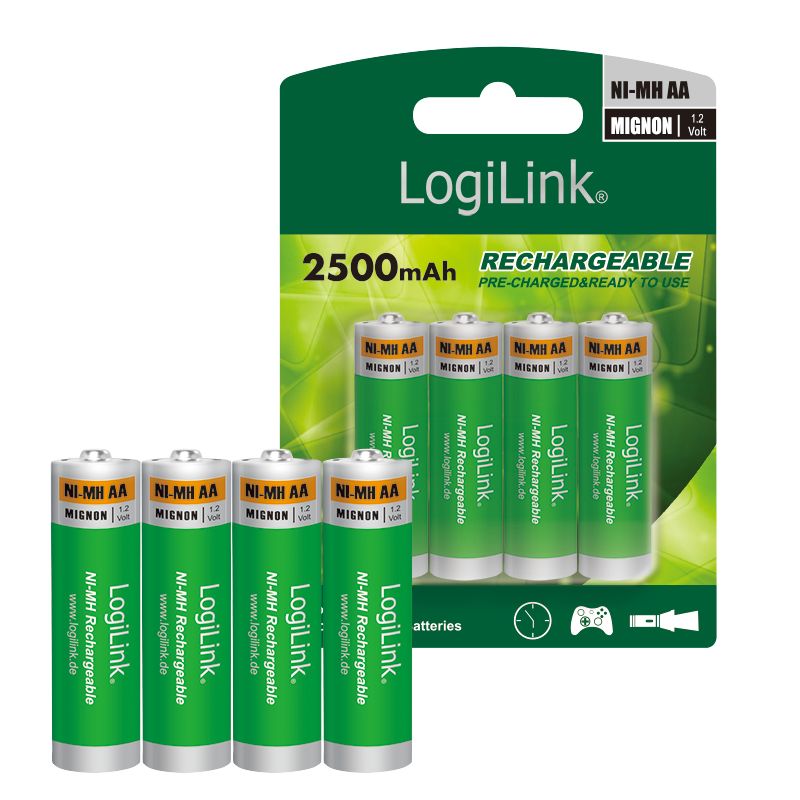 Logilink Mignon 2500mAh AA Ni-MH akkumulátor 4db/csomag