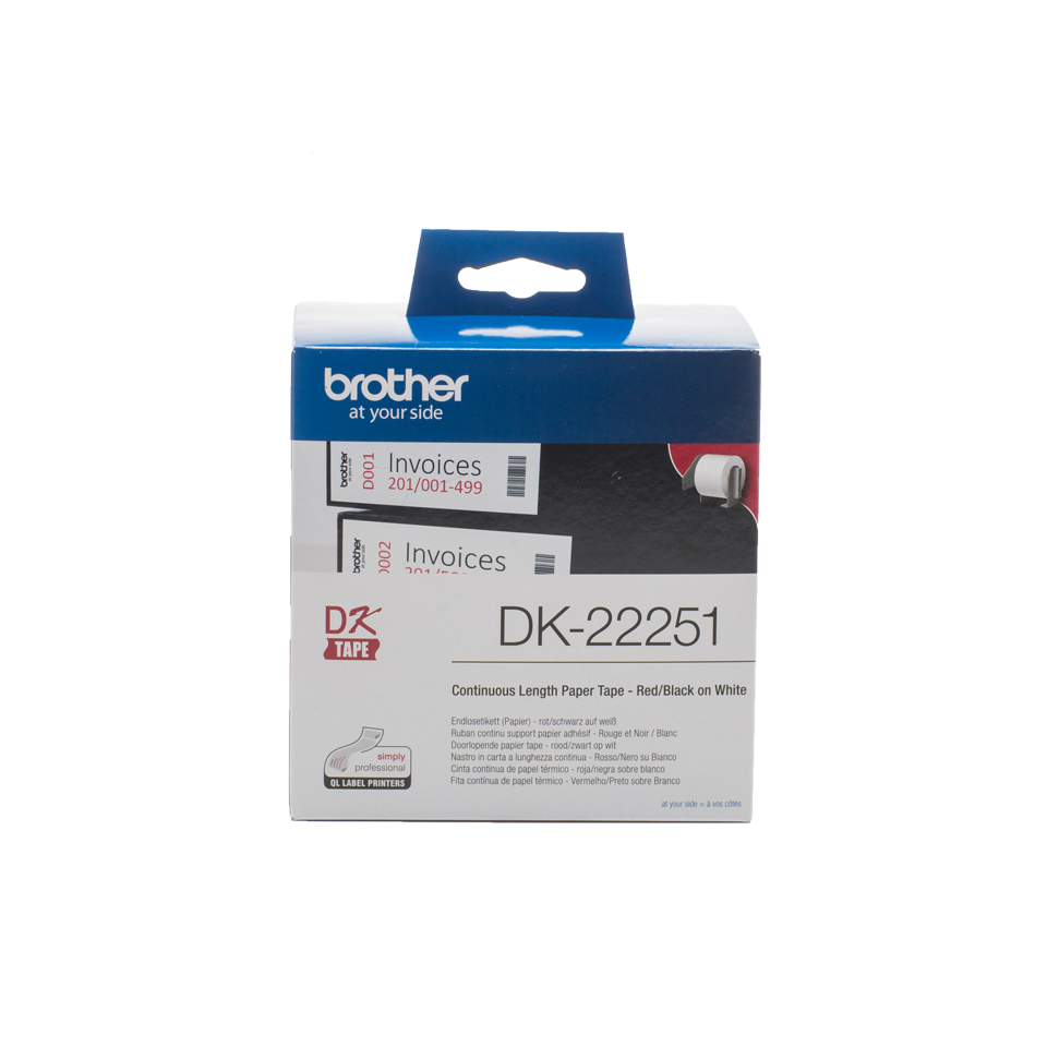Brother DK-22251 folytonos szalagcímke 62mm x 15,24m öntapadós White