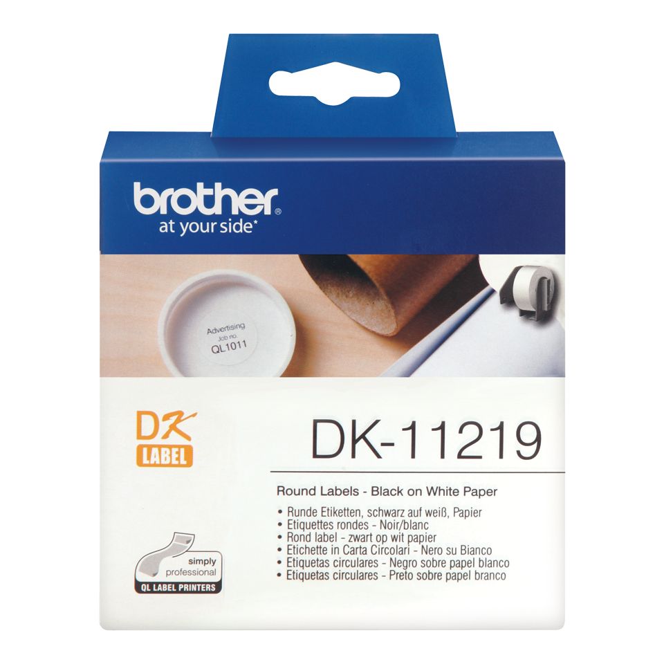 Brother DK-11219 elővágott öntapadós címke 400db/tekercs 29mm x 90mm White
