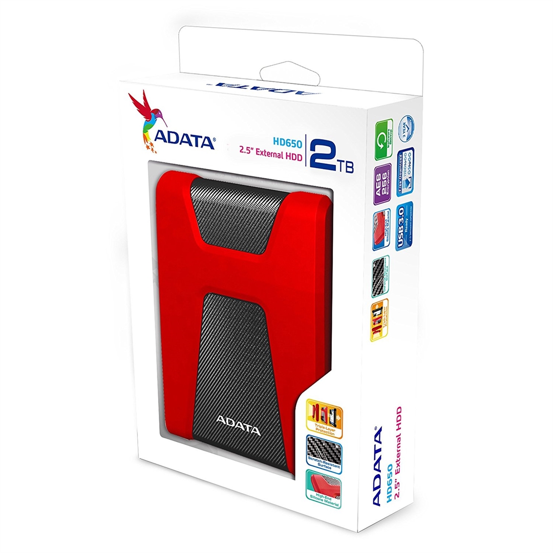 A-Data 2TB 2,5" HD650 USB3.1 Red