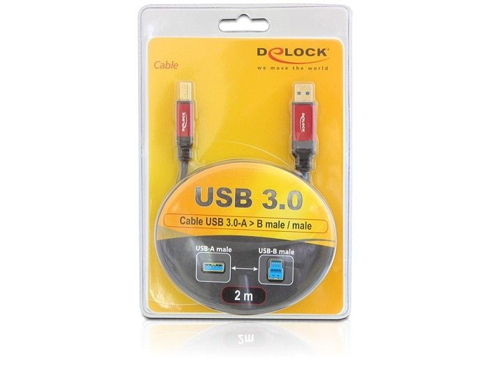 DeLock USB 3.0 Type-A male > USB 3.0 Type-B male 2m Premium cable