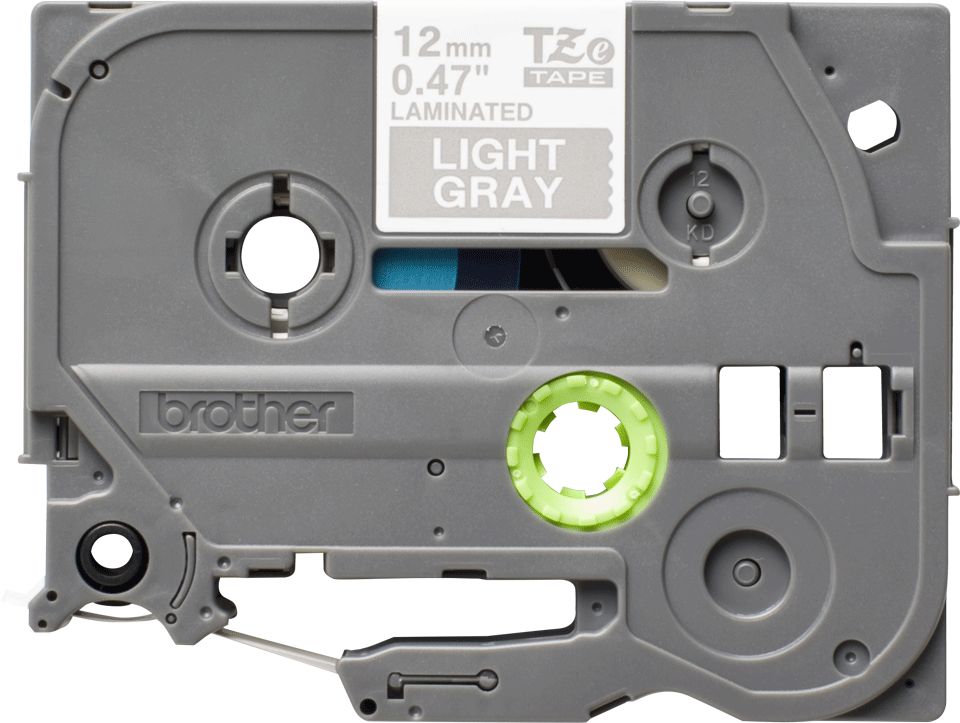 Brother TZE-MQL35 laminált P-touch szalag (12mm)  White on Light Grey - 5m