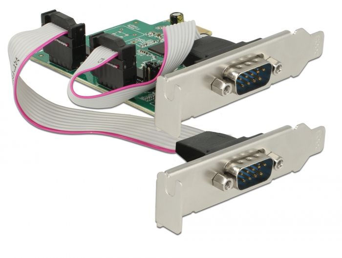 DeLock PCI Express Card > 2x Serial RS-232 high speed 921K with voltage supply