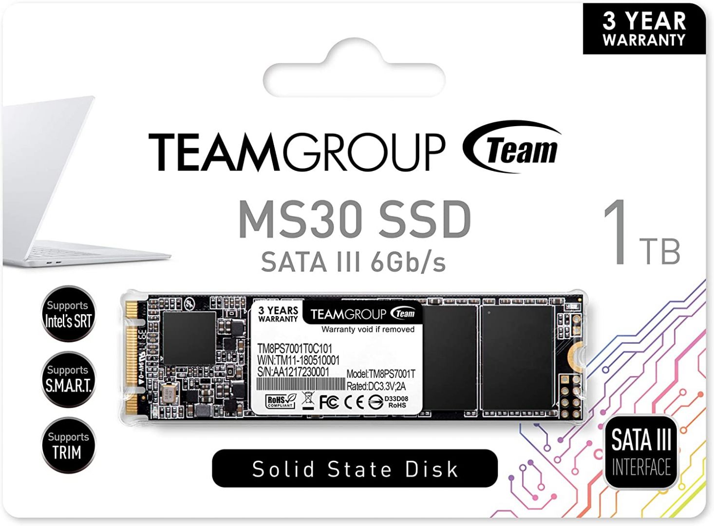 TeamGroup 1TB M.2 2280 MS30 TM8PS7001T0C101