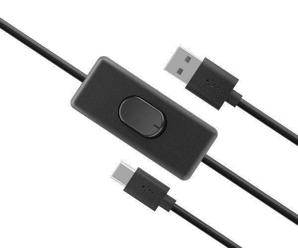 Akasa AK-CBUB57-15BK USB 2.0 Type-A to Type-C Cable with Switch