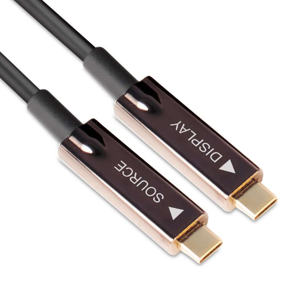 Club3D USB Gen2 Type C Active Optical A/V Unidirectional M/M cable 20m Black