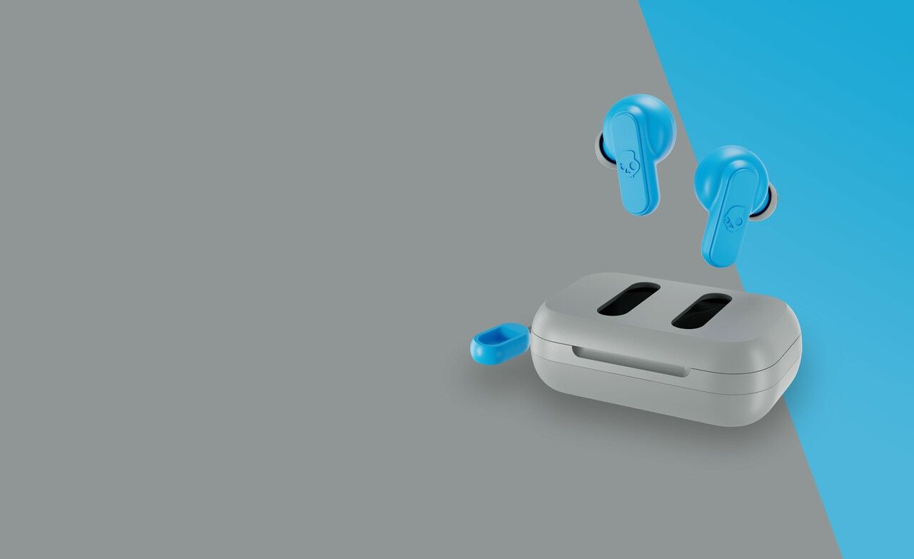 Skullcandy Dime True Wireless Bluetooth Earbuds Light Grey/Blue