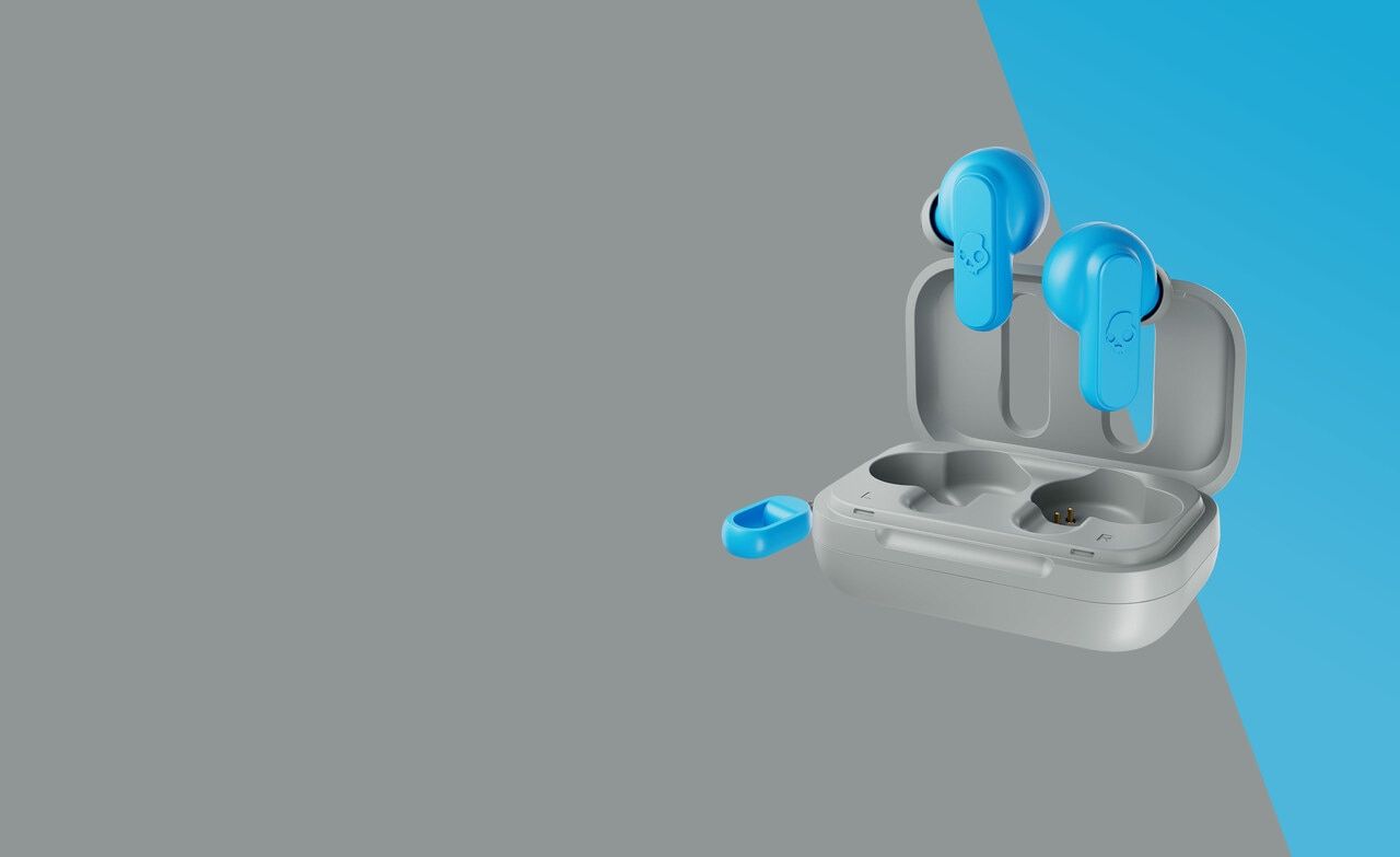 Skullcandy Dime True Wireless Bluetooth Earbuds Light Grey/Blue