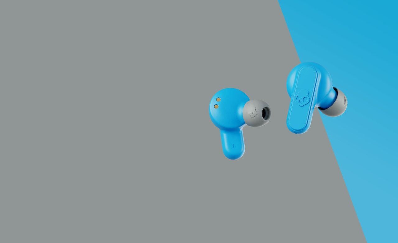 Skullcandy Dime True Wireless Bluetooth Earbuds Light Grey/Blue