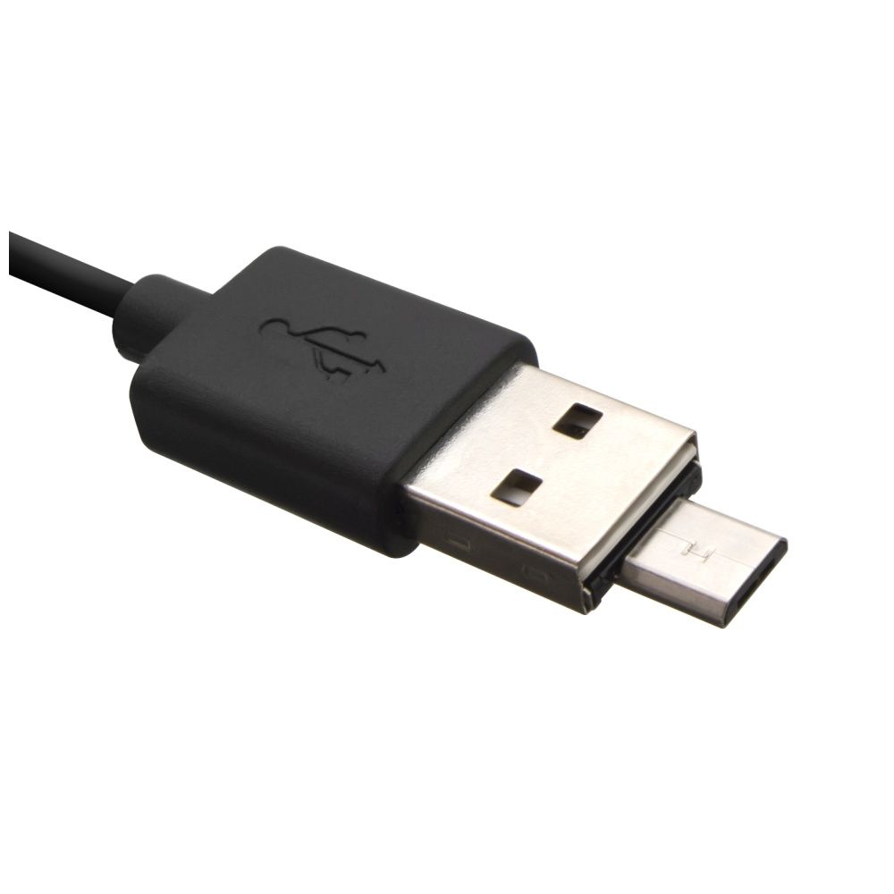 FIXED Miniature microUSB OTG adapter for mobile phones and tablets with case, USB 2.0, black