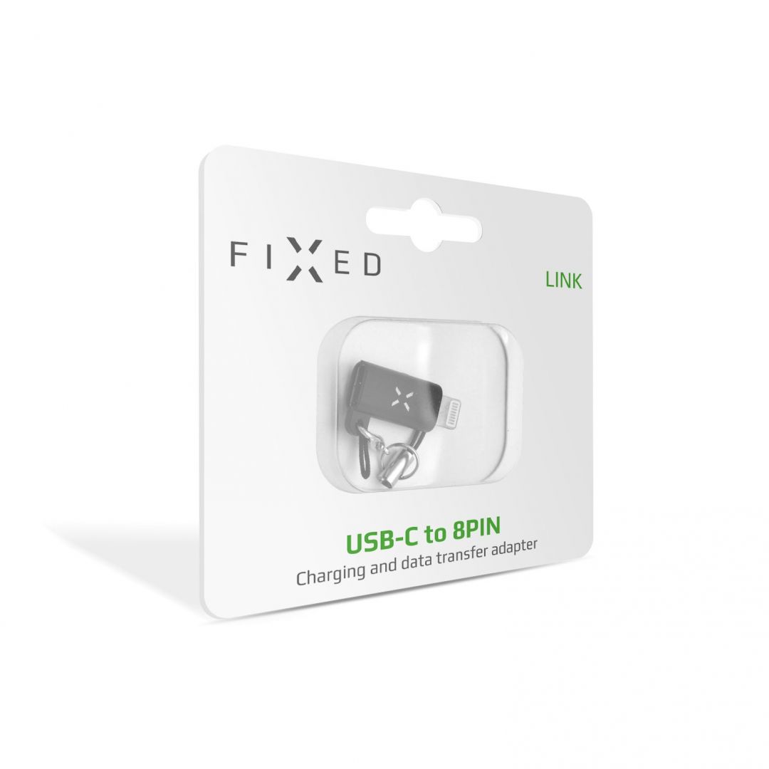 FIXED Link adapter USB-C to Lightning, black
