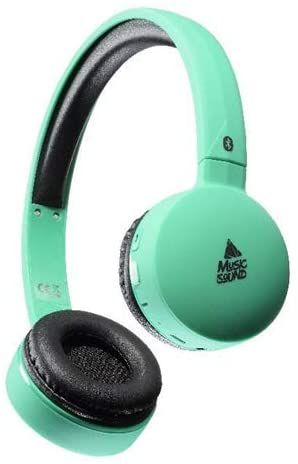 Cellularline Bluetooth MUSIC SOUND headphones with headband and microphone, turquoise
