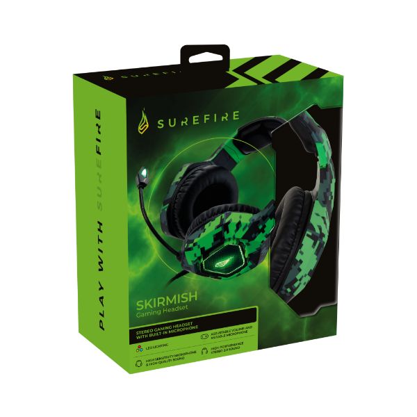 SUREFIRE Skirmish Gaming Headset Green/Black