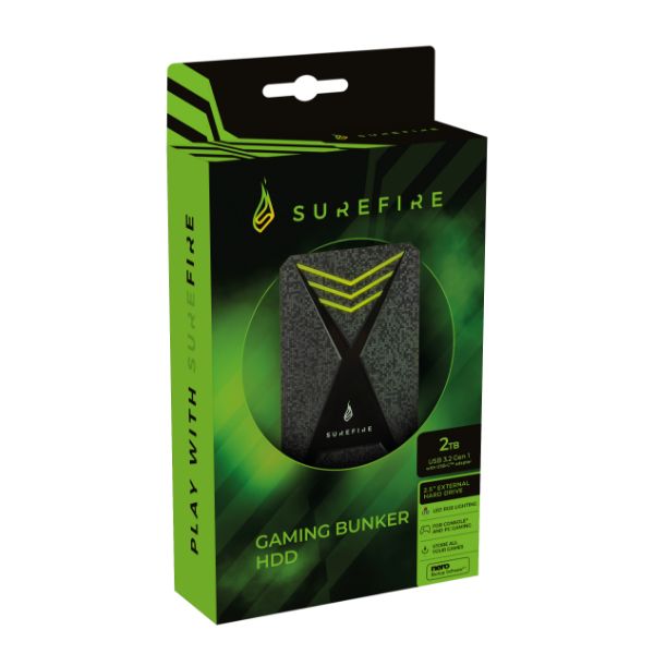 SUREFIRE 1TB 2,5" USB3.2 Bunker Gaming Black