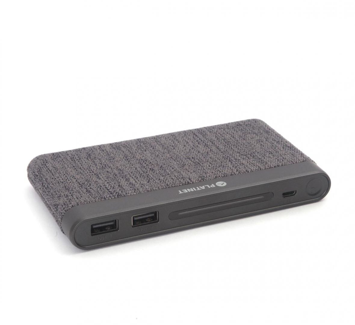 Platinet PMPB10FGD 10000mAh Polymer PowerBank Fabric Dark Gray