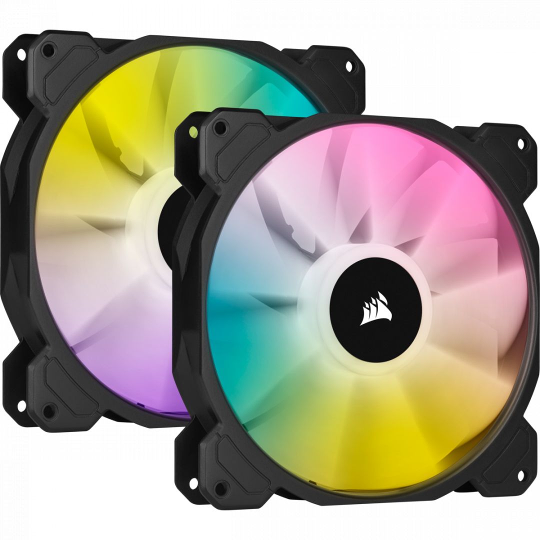 Corsair iCUE SP140 RGB ELITE Performance 140mm PWM Fan Dual Fan Kit with Lighting Node CORE