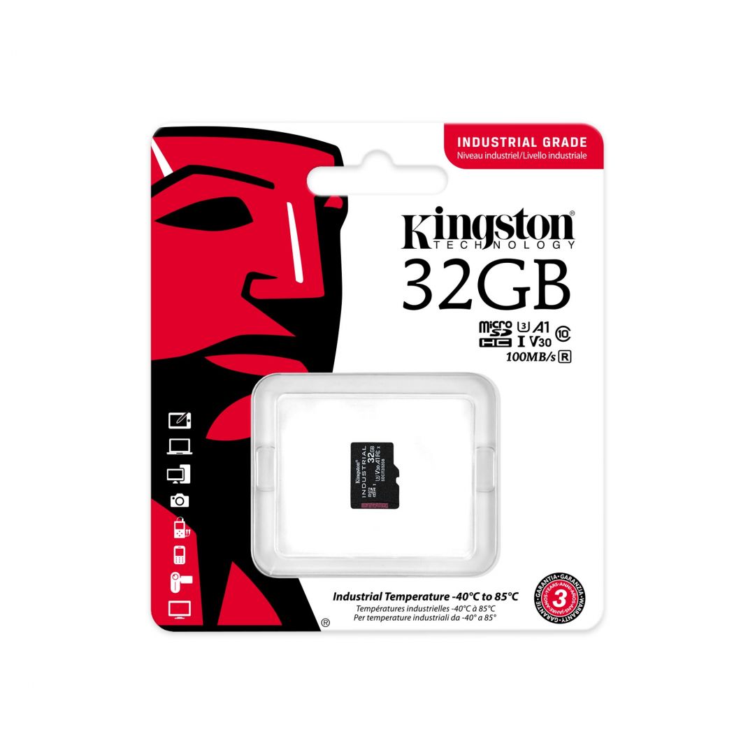 Kingston 32GB microSDHC CL10 U3 V30 A1 Industrial