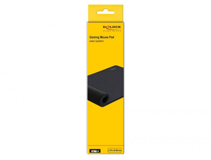 DeLock Gaming Mouse Pad water repellent Black