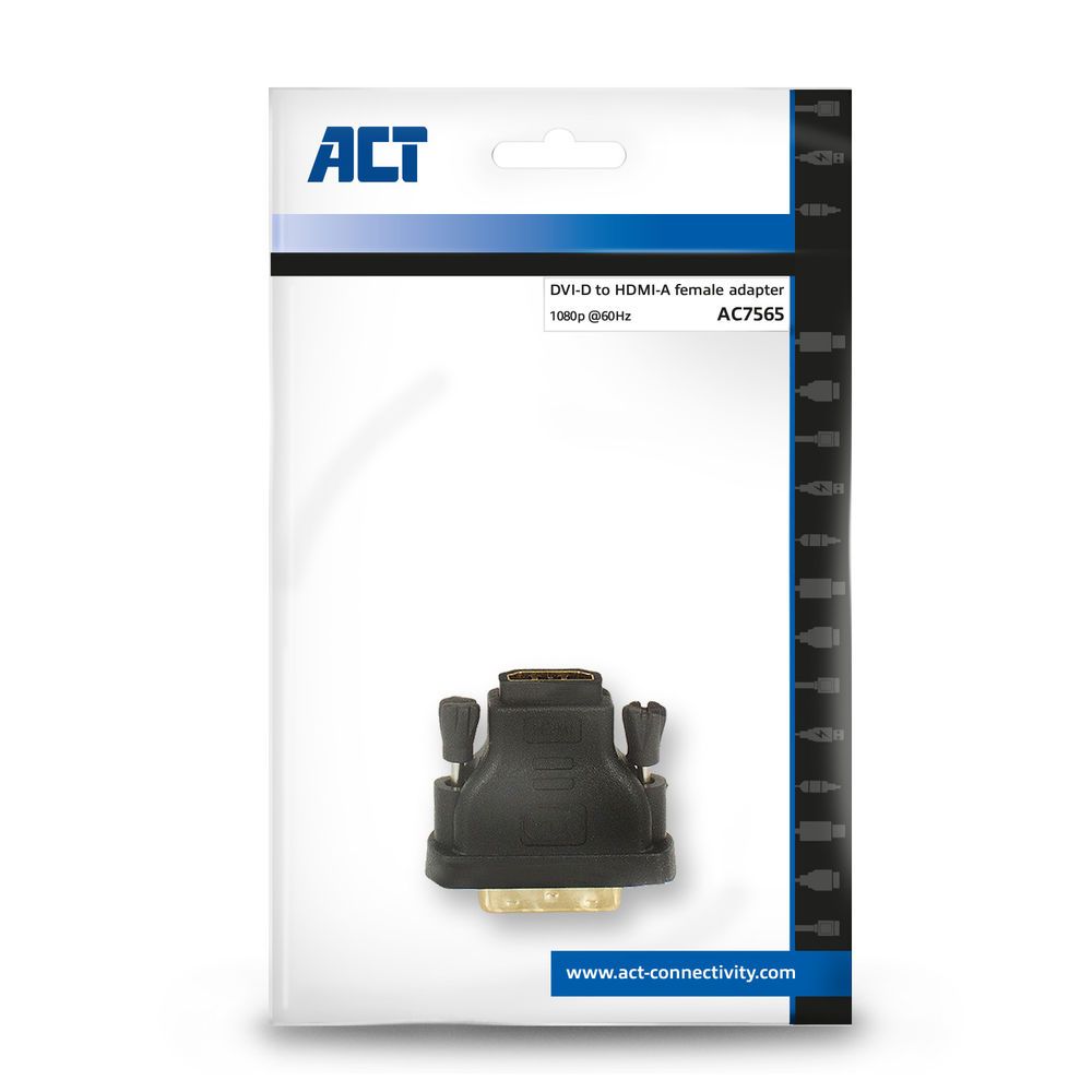 ACT AC7565 DVI-D (Single Link) male - HDMI A female adapter