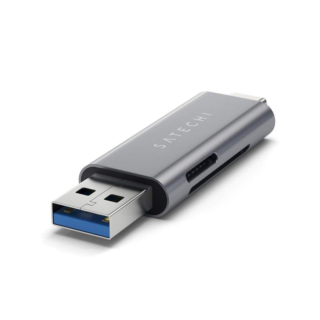 Satechi Type-C USB3.0 and Micro/SD Card Reader Aluminum Space Gray
