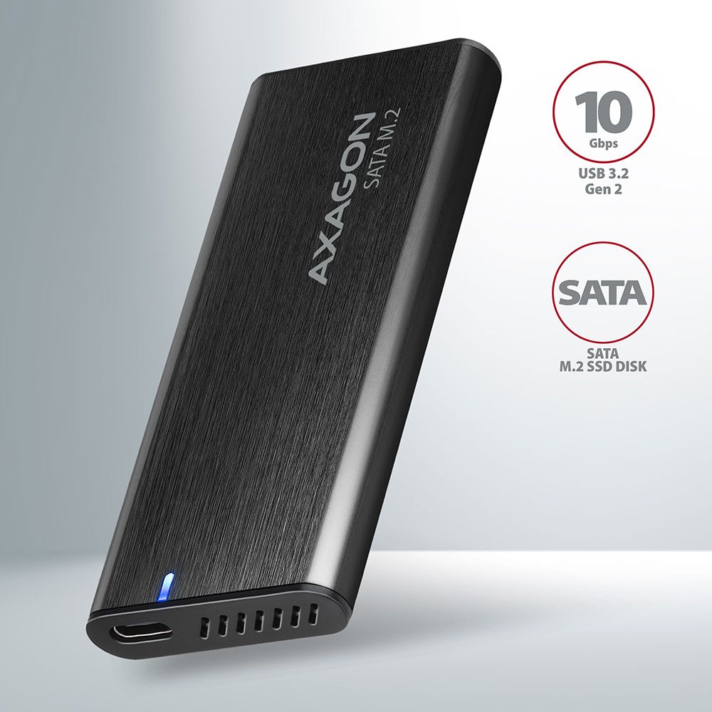 AXAGON EEM2-SBC SuperSpeed+ USB-C - M.2 SATA SSD RAW Box