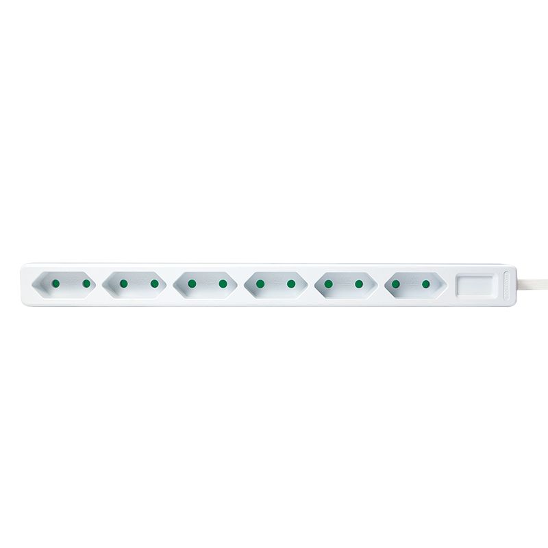 Logilink Socket outlet 6-way slim 1,5m White