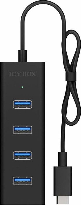 Raidsonic Icy Box 4-port Hub with USB Type-C Interface Black