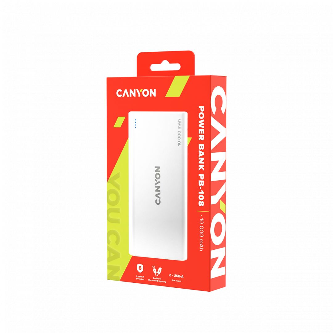 Canyon CNE-CPB1008W 10000mAh PowerBank White