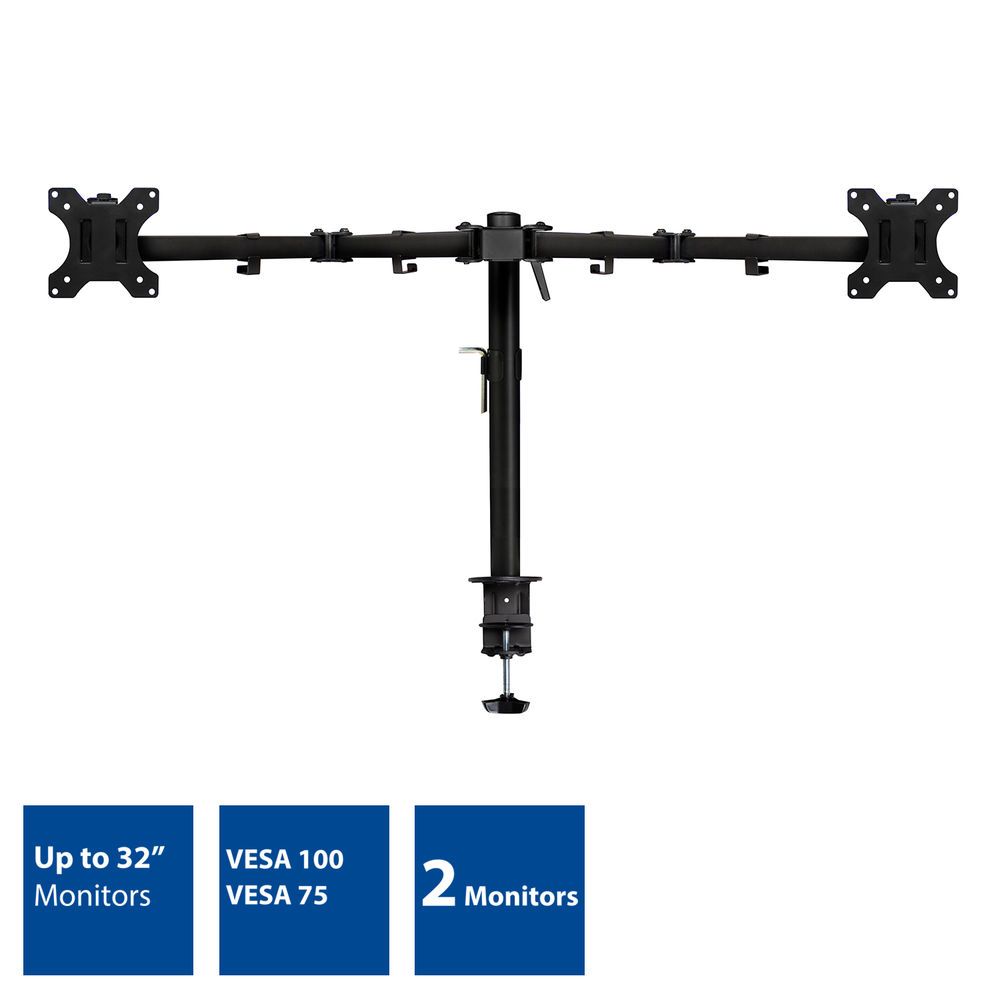 ACT AC8302 Monitor Desk Mount For 2 Monitors / Up to 32"