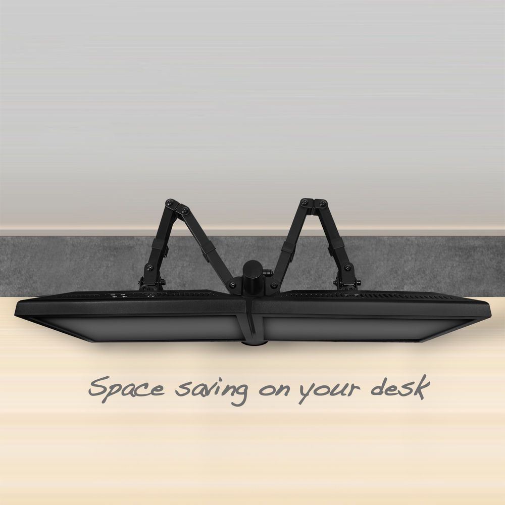 ACT AC8302 Monitor Desk Mount For 2 Monitors / Up to 32"