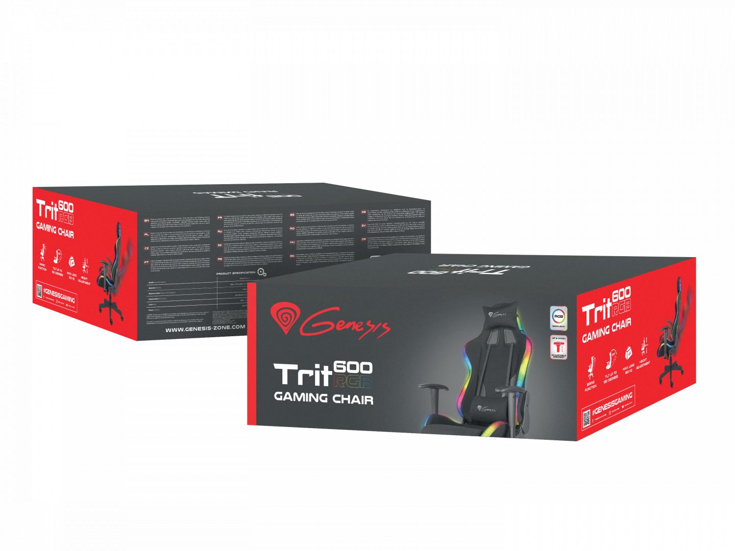 Natec Genesis Trit 600 RGB Gaming Chair Black